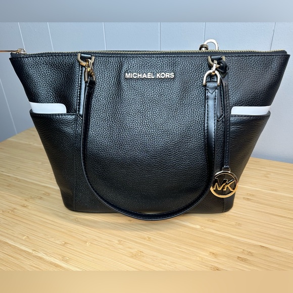 MICHAEL Michael Kors Handbags - MICHAEL Michael Kors Black and White Leather Tote